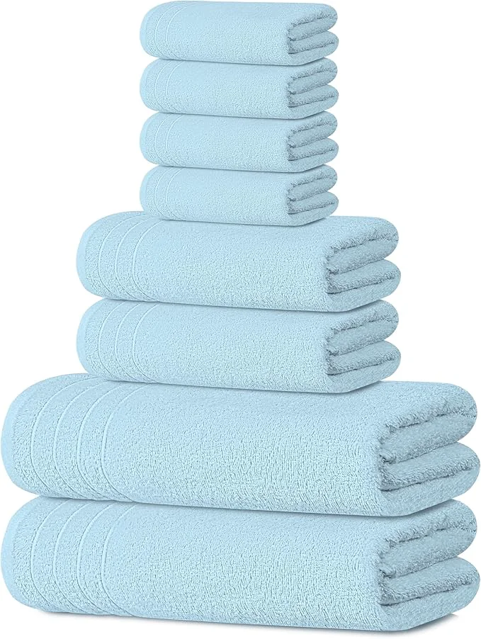 Exclusive Tens Towels Pack of 8 Towels Set 2 Extra Large Bath 2 Hand 4 Washcloths Responsible