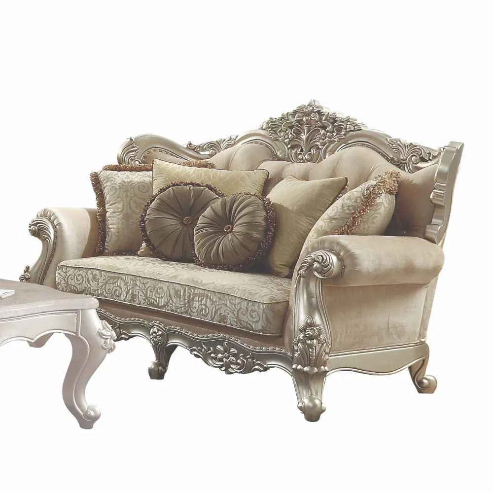 Optimized Bently - Loveseat With 5 Pillows Same Lv01580 - Fabric amp Champagne Trendy