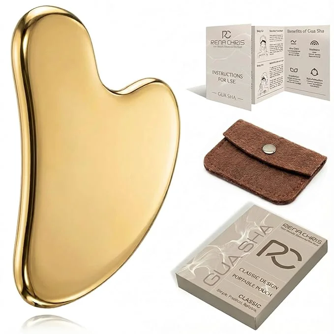 Long-Lasting Rena Chris Gua Sha Facial Tools Stainless Steel Guasha Tool Professional