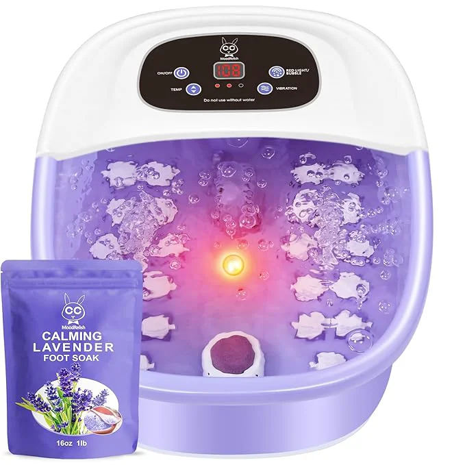 Smooth Foot Spa Bath Massager with Heat Bubbles and Vibration Massage and Jets Innovative