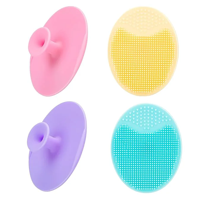 High-Quality 4 Pack Face Scrubber JEXCULL Soft Silicone Facial Cleansing Brush Face Premium