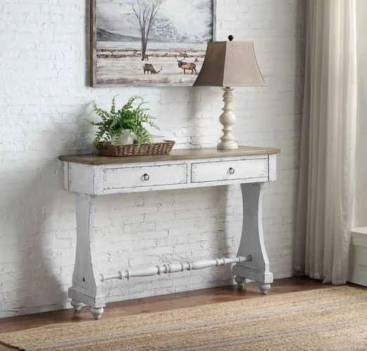 Reliable Carminda - Console Table - Antique White Traditional