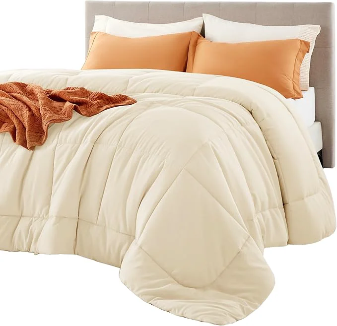 Next-Generation Bedsure Comforter Duvet Insert - Quilted Comforters Full Size All Season Duvet GentleSoft Down Bedding with 8 Tabs Gifts for Women Men Cream Full 86 x 82 Inches Innovative