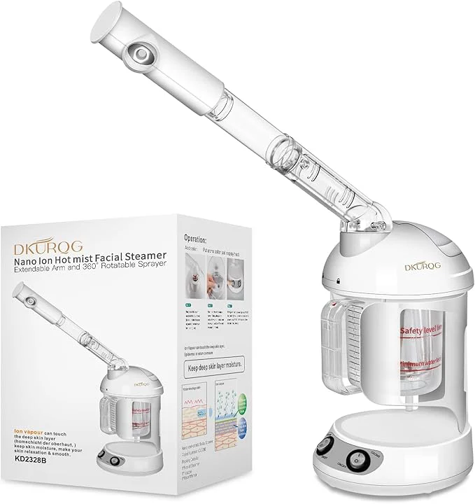Exclusive Nano Ionic Facial Steamer with Removable Water Cup Face Steamer 360° Rotatable Fashionable