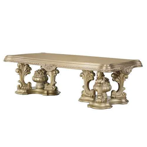 Effective Seville - Dining Table With Pedestal Base - Gold Exclusive