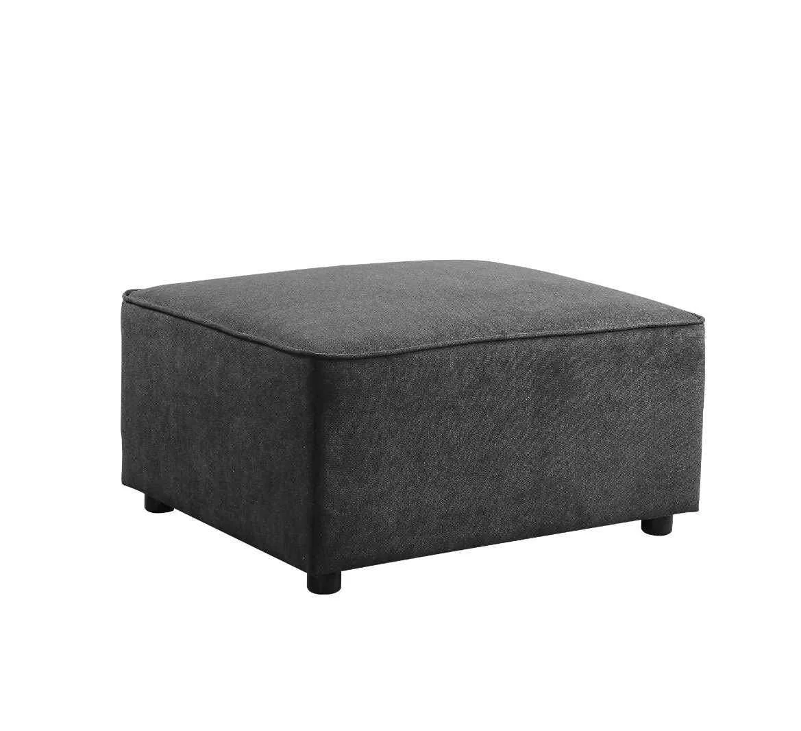 Exclusive Silvester - Ottoman - Gray Fabric Convenient