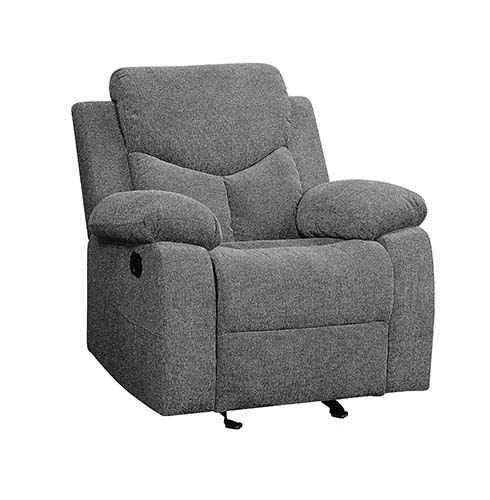Effective Kalen - Motion Glider Recliner - Gray Chenille Convenient