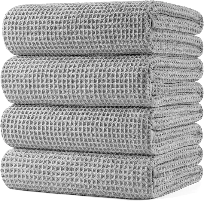 Refined POLYTE 430 GSM Microfiber Oversize Quick Dry Lint Bath Towel 60 x 30 in Comfortable