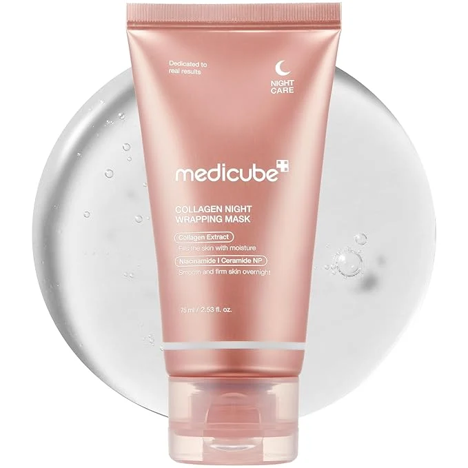 Efficient medicube Wrapping Mask Collagen Overnight Peel Off Facial Mask Elasticity Fine