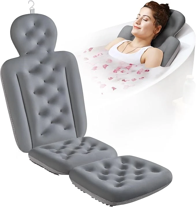 Certified Full Body Bath Pillow for Bathtub Thick Bathtub Cushion Luxury Tub Pillow for Efficient