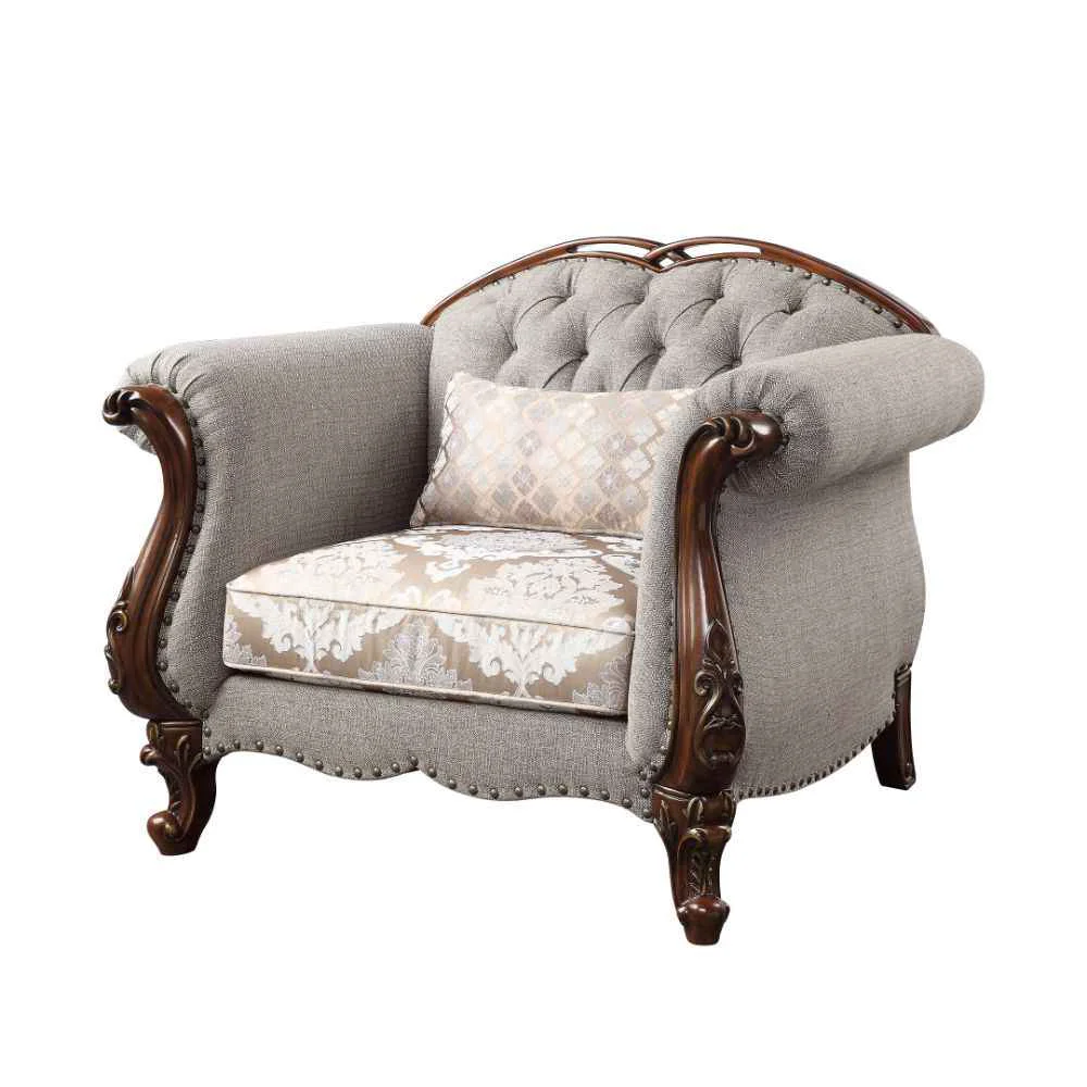 Advanced Miyeon - Chair With Pillow - Fabric amp Cherry Refined