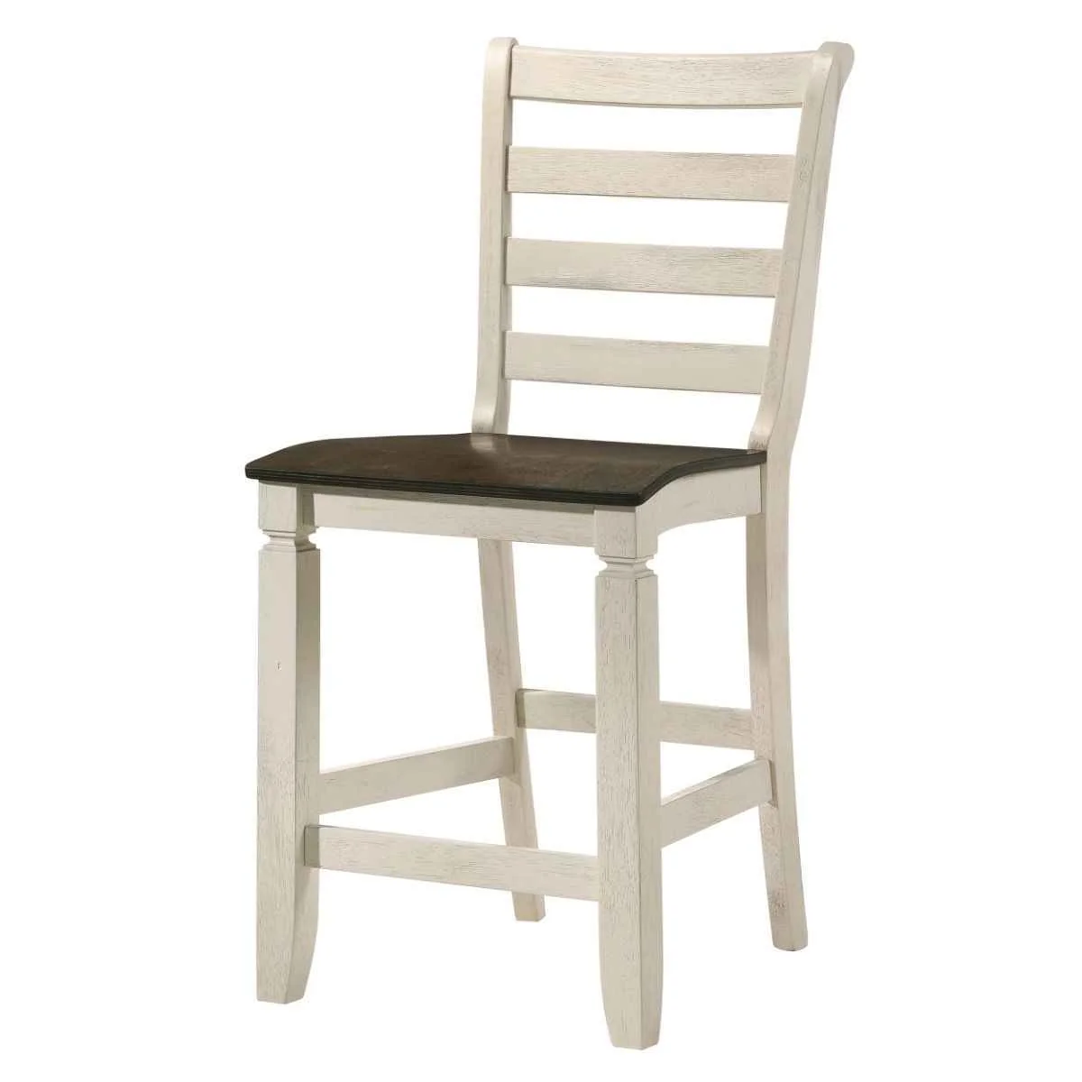 Consistent Tasnim - Counter Height Chair Set of 2 - Oak amp Antique White Advanced
