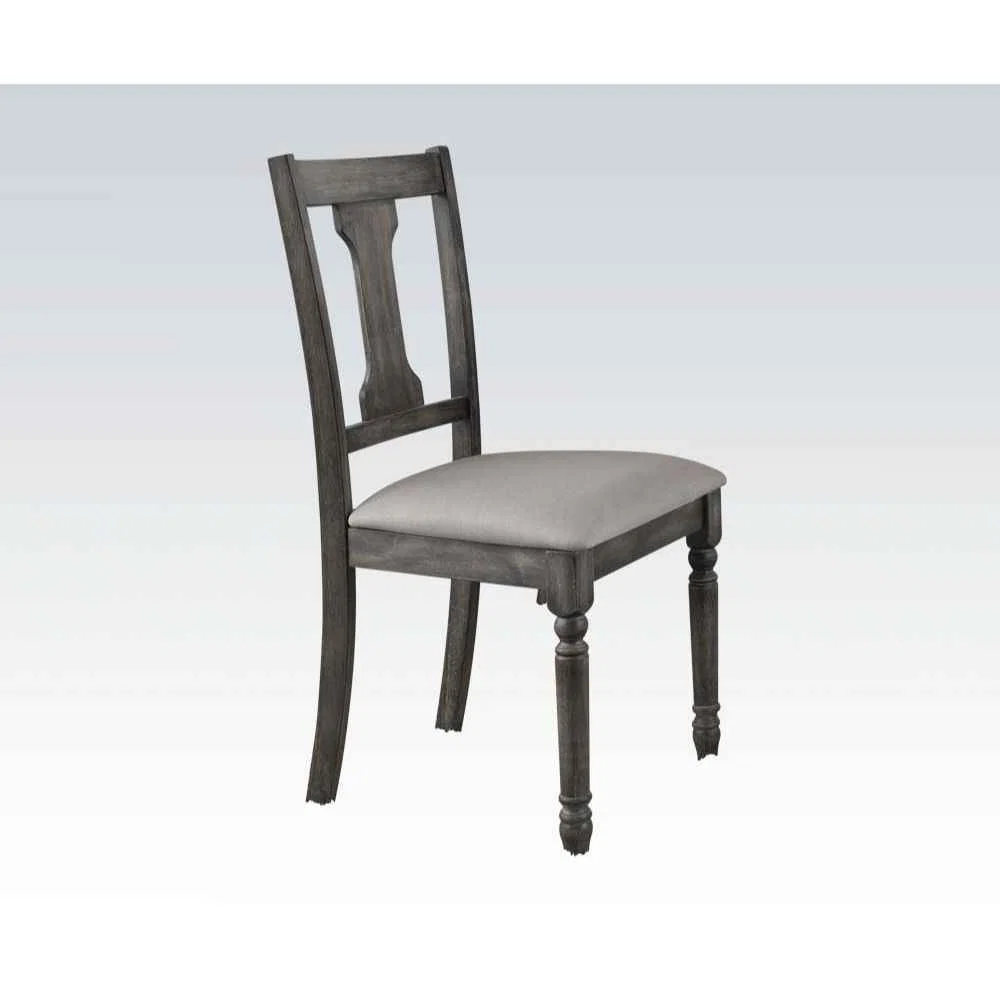 Enhanced Wallace - Side Chair Set of 2 - Tan Linen amp Weathered Gray Reusable