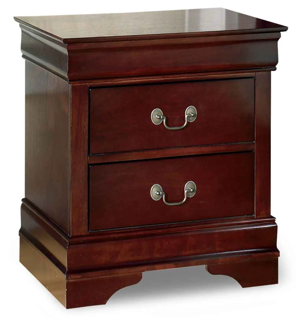 Fine Alisdair - Two Drawer Night Stand - Reddish Brown High-End