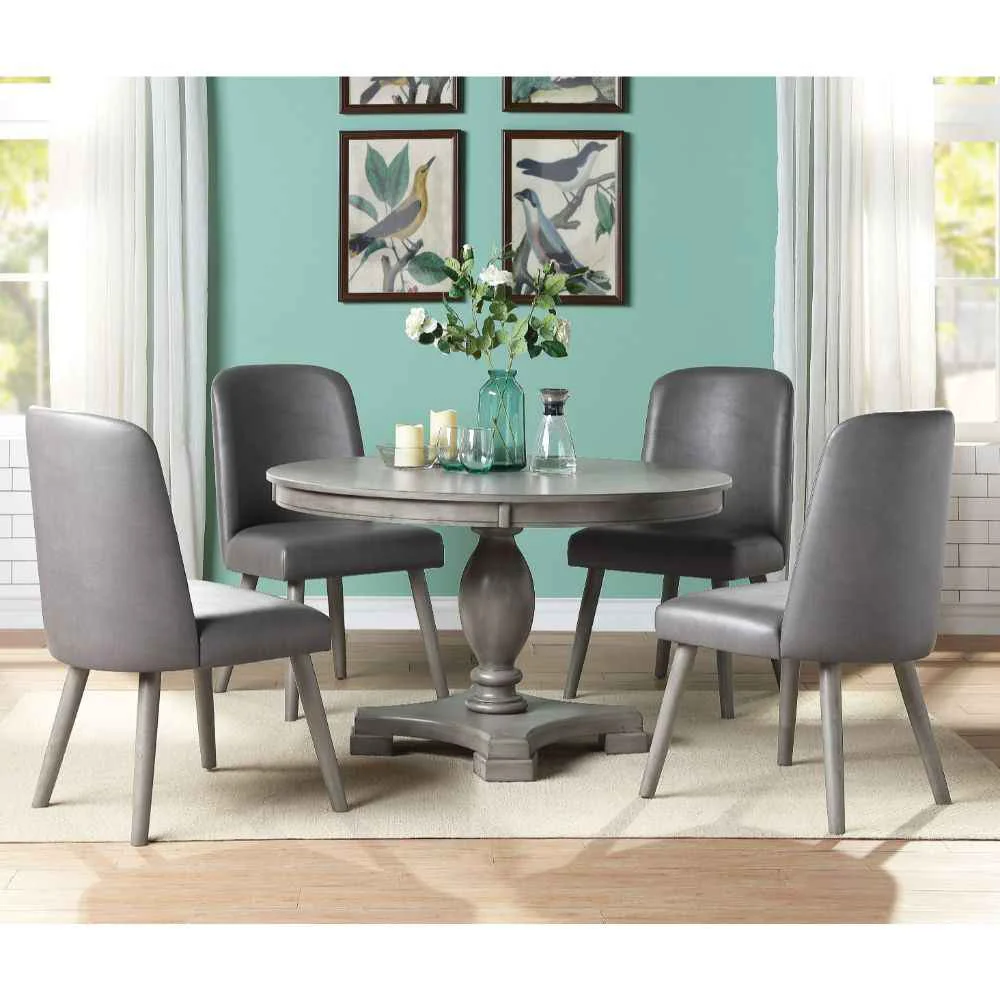 Selected Waylon - 30 quot Dining Table - Gray Oak Verified