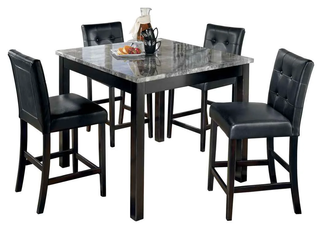 Crafted Maysville - Square Counter TBL Set Set of 5 - Black Selected