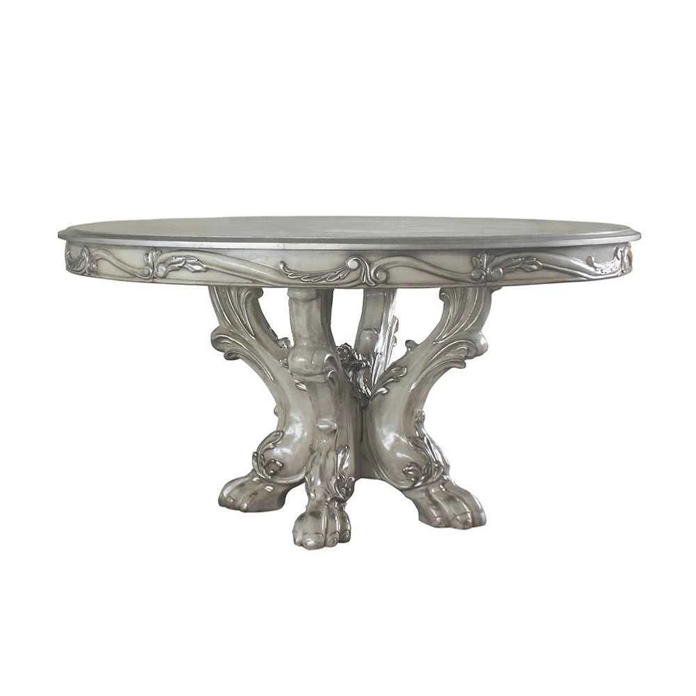 Sophisticated Dresden - Round Pedestal Dining Table - Vintage Bone White Exceptional