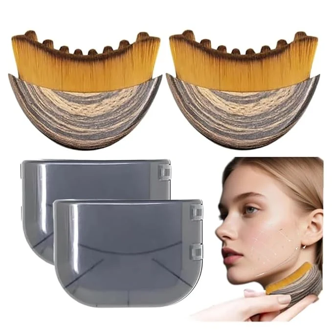 Certified 1 2 PCS Lymphatic Contour Face Brush Easy-to-Use