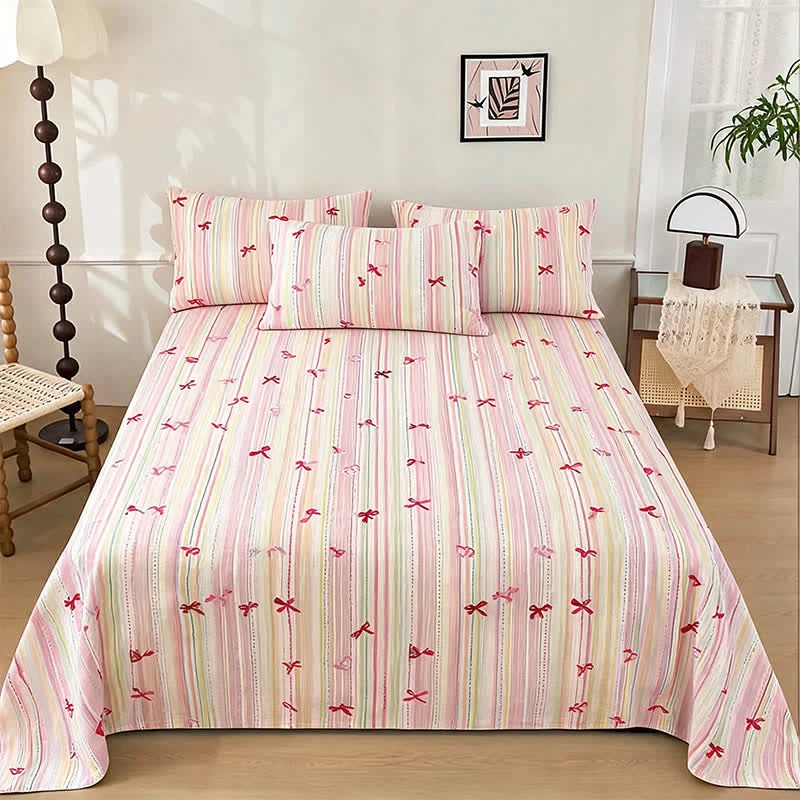 Outstanding Ownkoti Sweet Blush Bow Jacquard Bedding Set Reusable