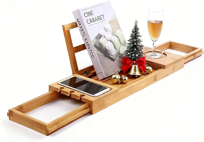 Official Utoplike Bamboo Bathtub Caddy Tray Bath Tray Verified