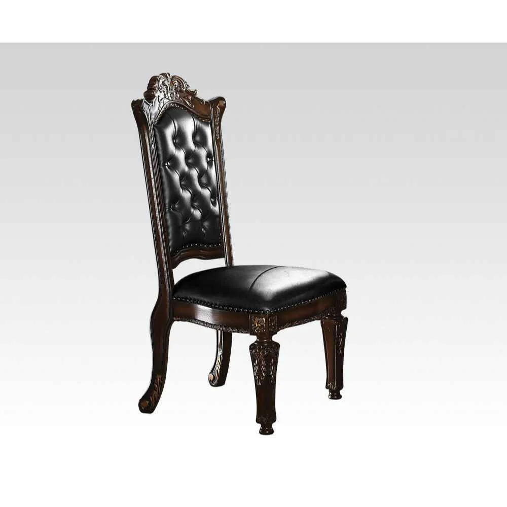 Easy-to-Use Vendome - Side Chair Set of 2 - Synthetic Leather amp Cherry Green