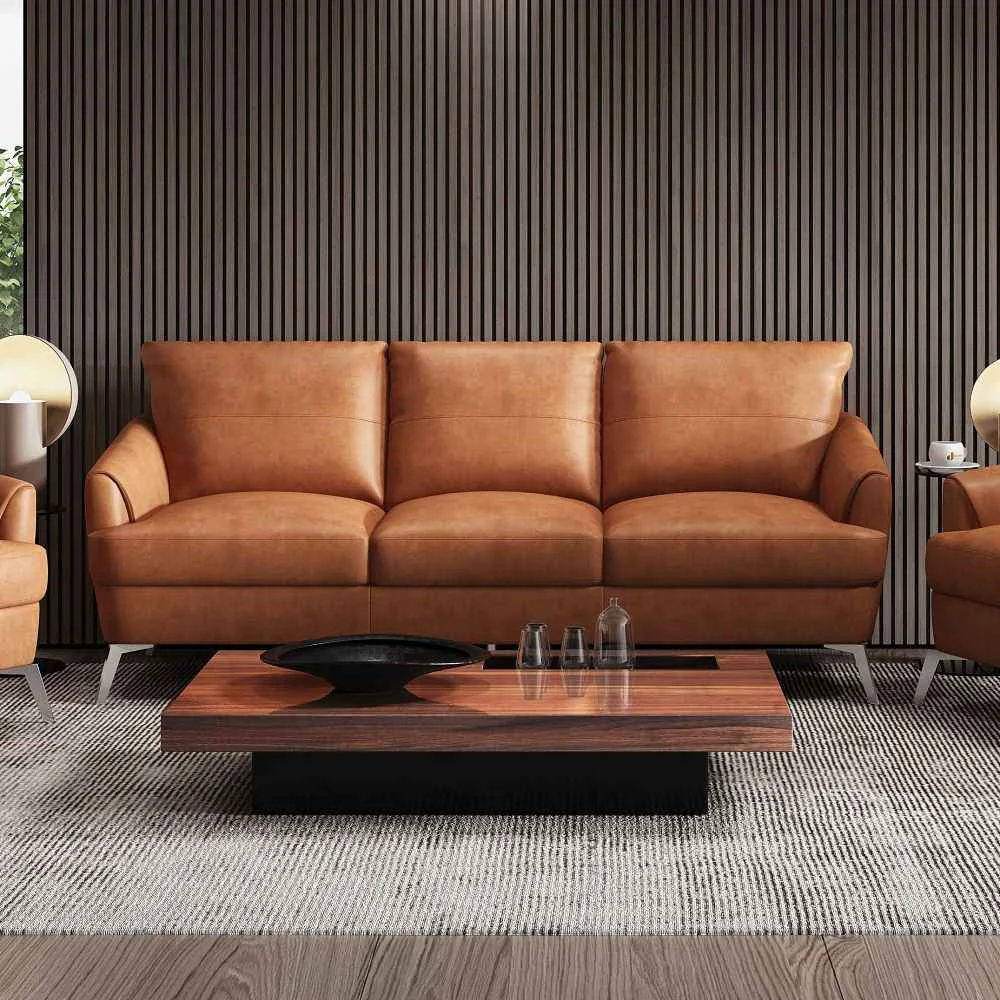 Responsible Safi - Sofa - Cappuccino Leather Fast