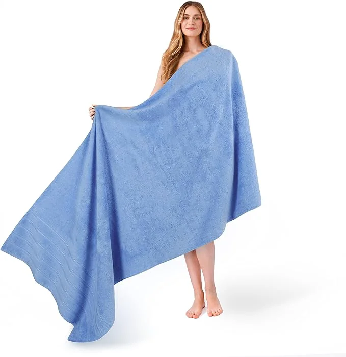 Certified American Soft Linen 35x70 Jumbo Large Bath Towel 600 GSM Cotton Turkish Traditional