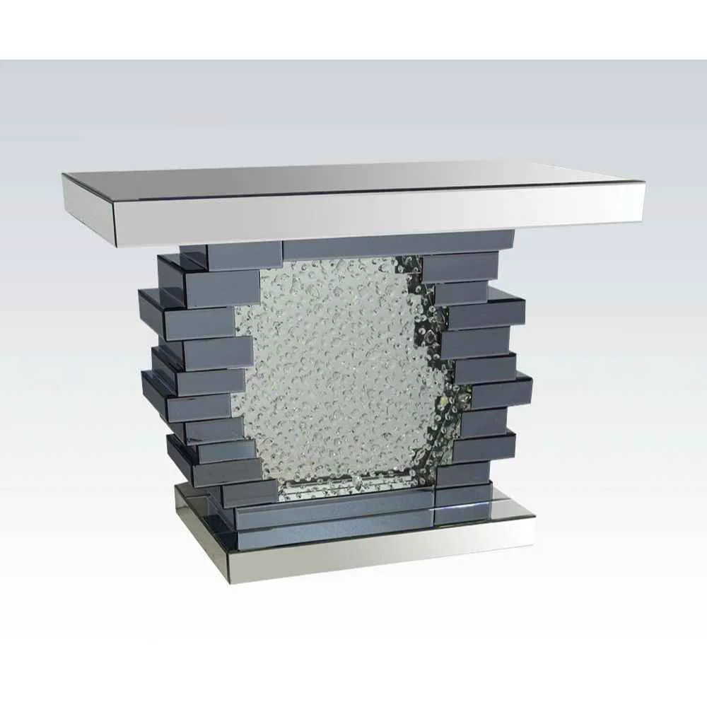 Easy-to-Use Nysa - 47 quot X 14 quot Console Table - Mirrored amp Faux Crystals Refined