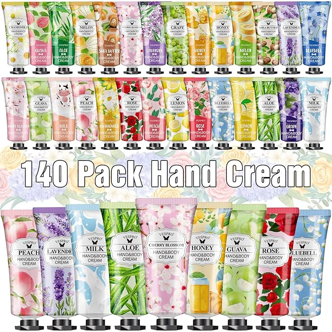 Fine VESPRO 140 Pack Hand Cream Gifts Set Mothers Day Gifts Hand Lotion Travel Size Practical