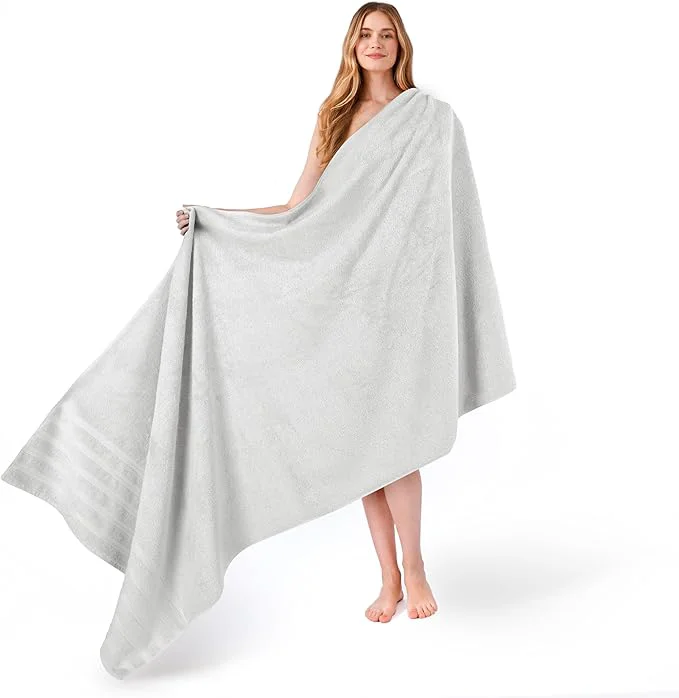 Luxury American Soft Linen 35x70 Jumbo Large Bath Towel 600 GSM Cotton Turkish Fine Crafted