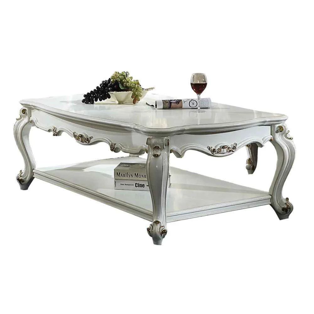 Dependable Picardy II - Coffee Table - Antique Pearl Detailed
