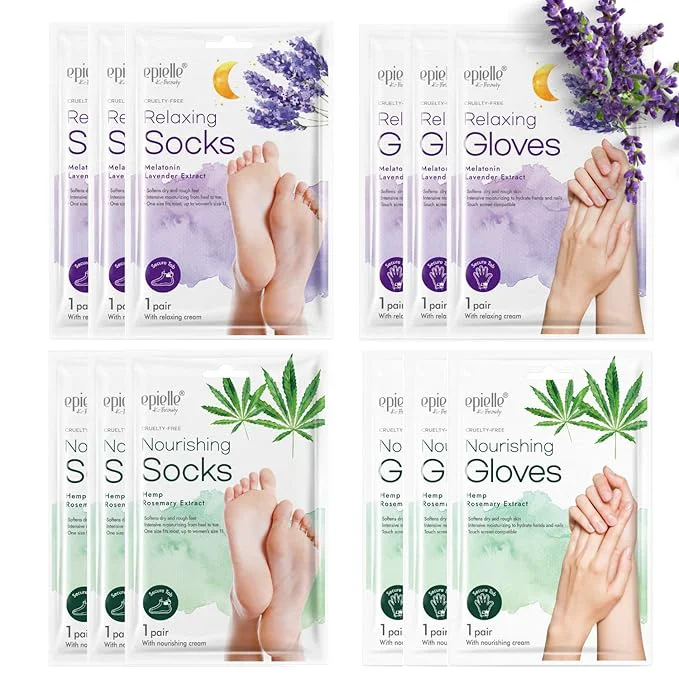 Original Design Epielle Relaxing Nourishing Hand Foot Masks Soften Dry Overworked Skin Exclusive