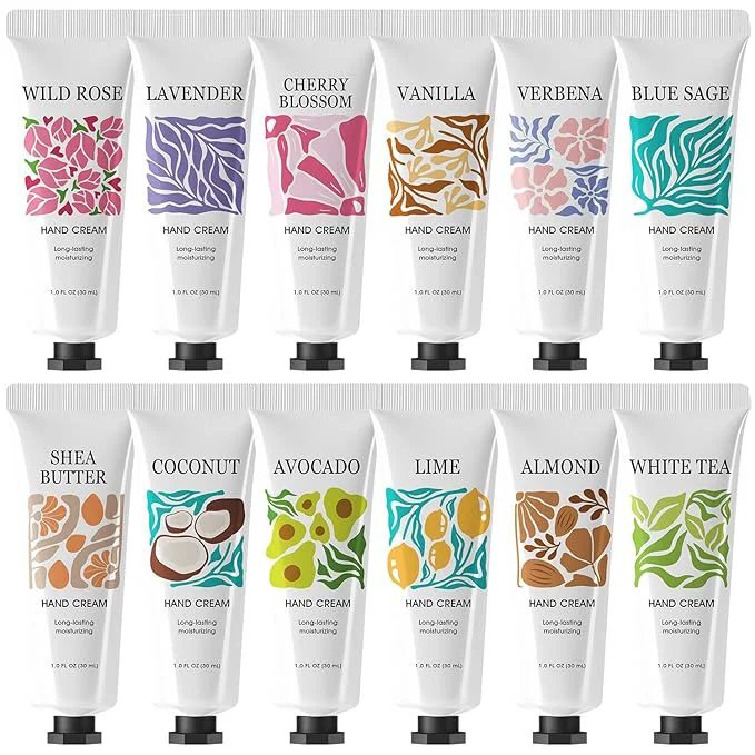 Pure 12 Pack Hand Cream Set for Dry Hands Mothers Day Gifts for Mom Hand Lotion Lightweight