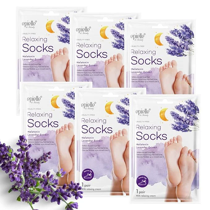 Fine Epielle Relaxing Foot Mask 6 Pairs Soften and Restore Classic