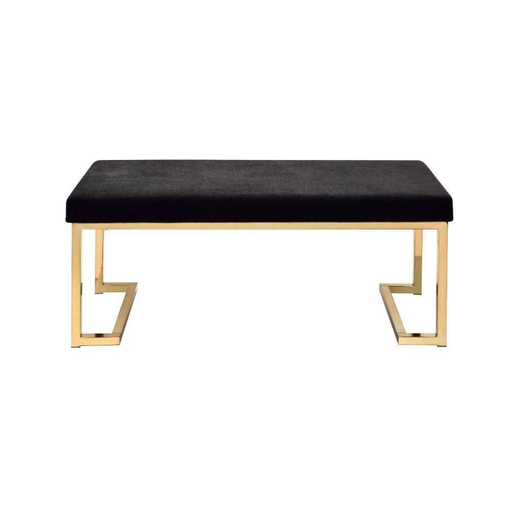 Powerful Boice - Bench - Black Fabric amp Champagne Next-Generation
