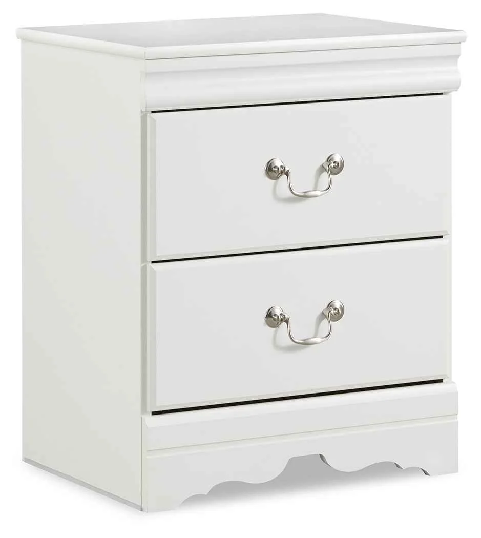 User-Friendly Anarasia - Two Drawer Night Stand - White Artisan