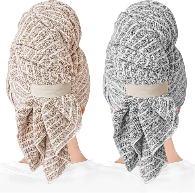Smart ROLSHOL 2 Packs Large Microfiber Hair Towels Selected