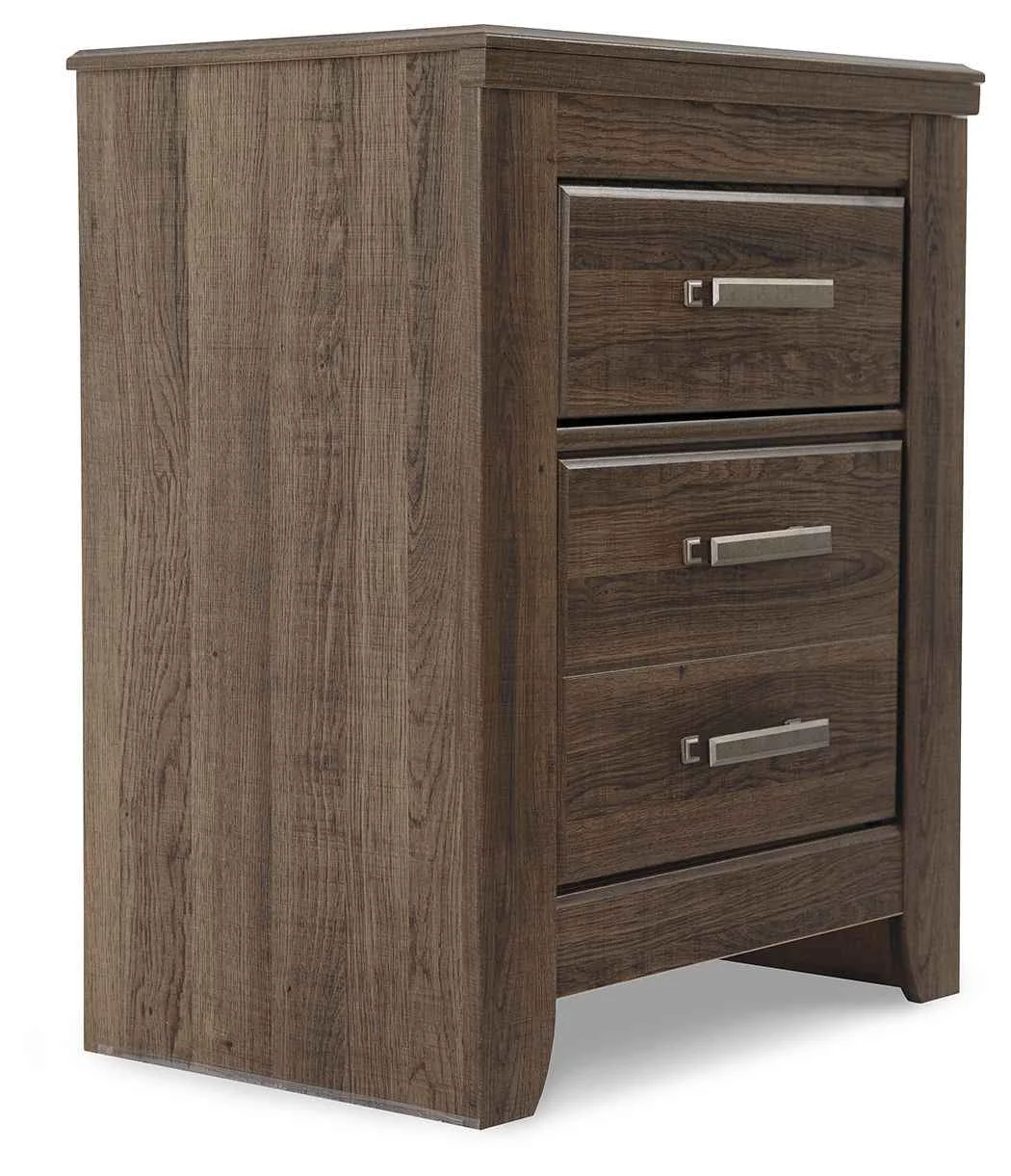 Recyclable Juararo - Two Drawer Night Stand - Dark Brown Fine