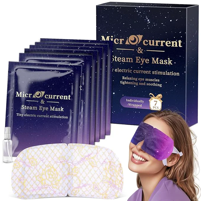 Safe 7Packs Microcurrent Heated Eye Mask Secure