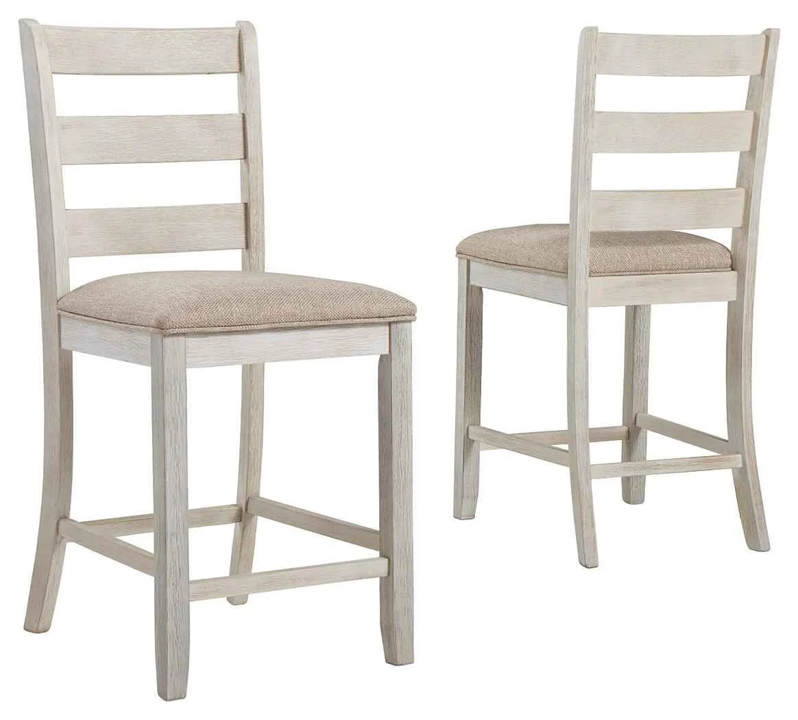 Official Skempton - Upholstered Barstool Set of 2 - White Optimized
