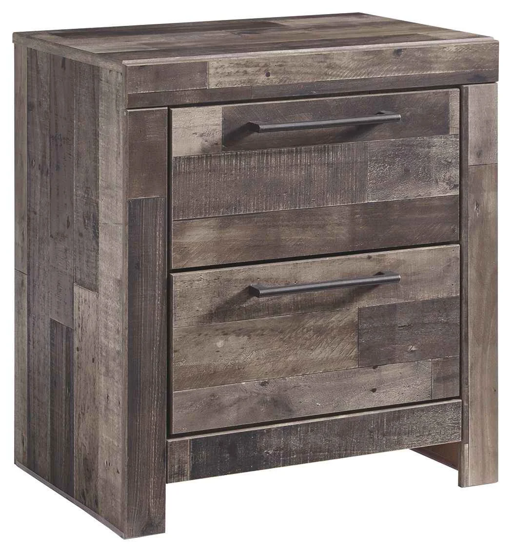 Secure Derekson - Two Drawer Night Stand - Multi Gray Reusable