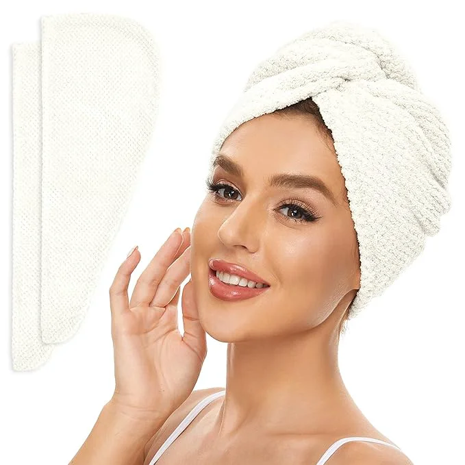Smooth SimpleField 2 Pack Microfiber Hair Towel Wrap Elite