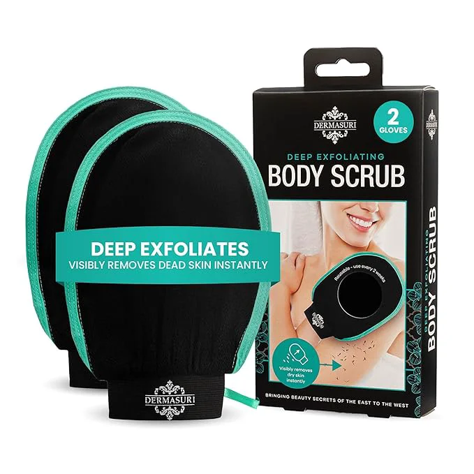 Genuine Dermasuri - Deep Exfoliating Glove - Korean Exfoliating Mitt Body Scrubber - Expertly Made
