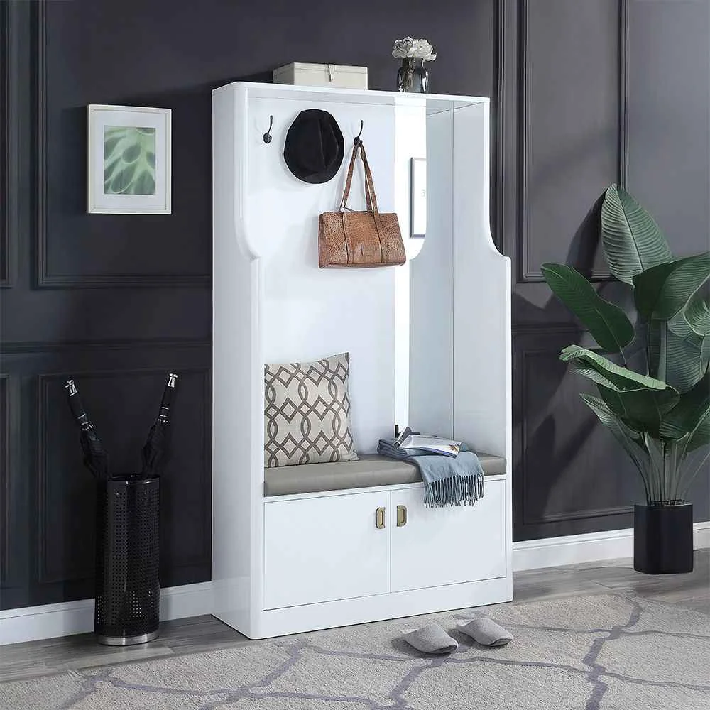 Smart Buck II - Hall Tree - White High Gloss Innovative