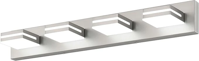 Minimalist SineRise LED Modern Bathroom Vanity Light Fixtures Brushed Nickel Modern Recyclable
