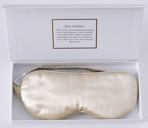 Artisan ZIMASILK Adjustable 22 Momme Mulberry Silk Sleep Mask High-Grade