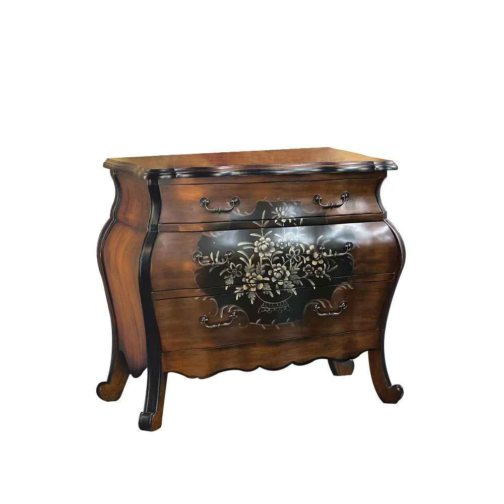Solid Roma - 37 quot Chest - Oak amp Antique Black Verified