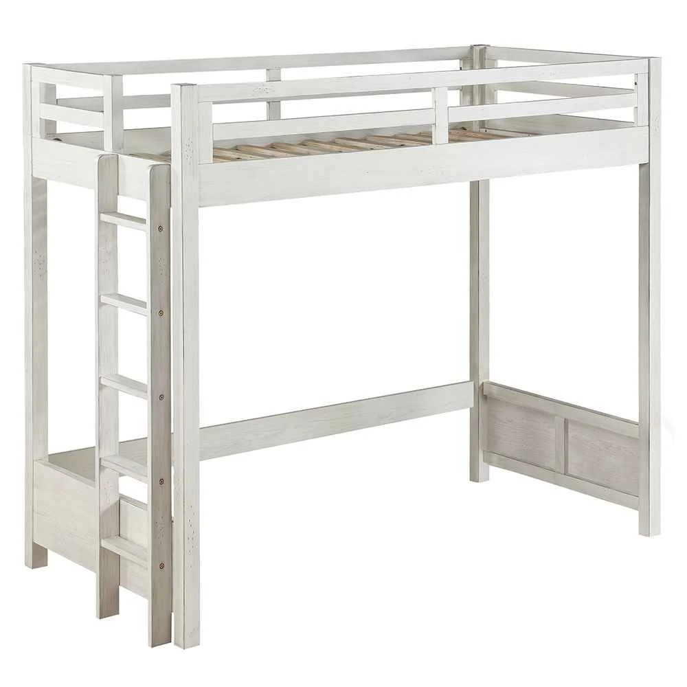 Relaxed Celerina - Twin Loft Bed - Weathered White Convenient