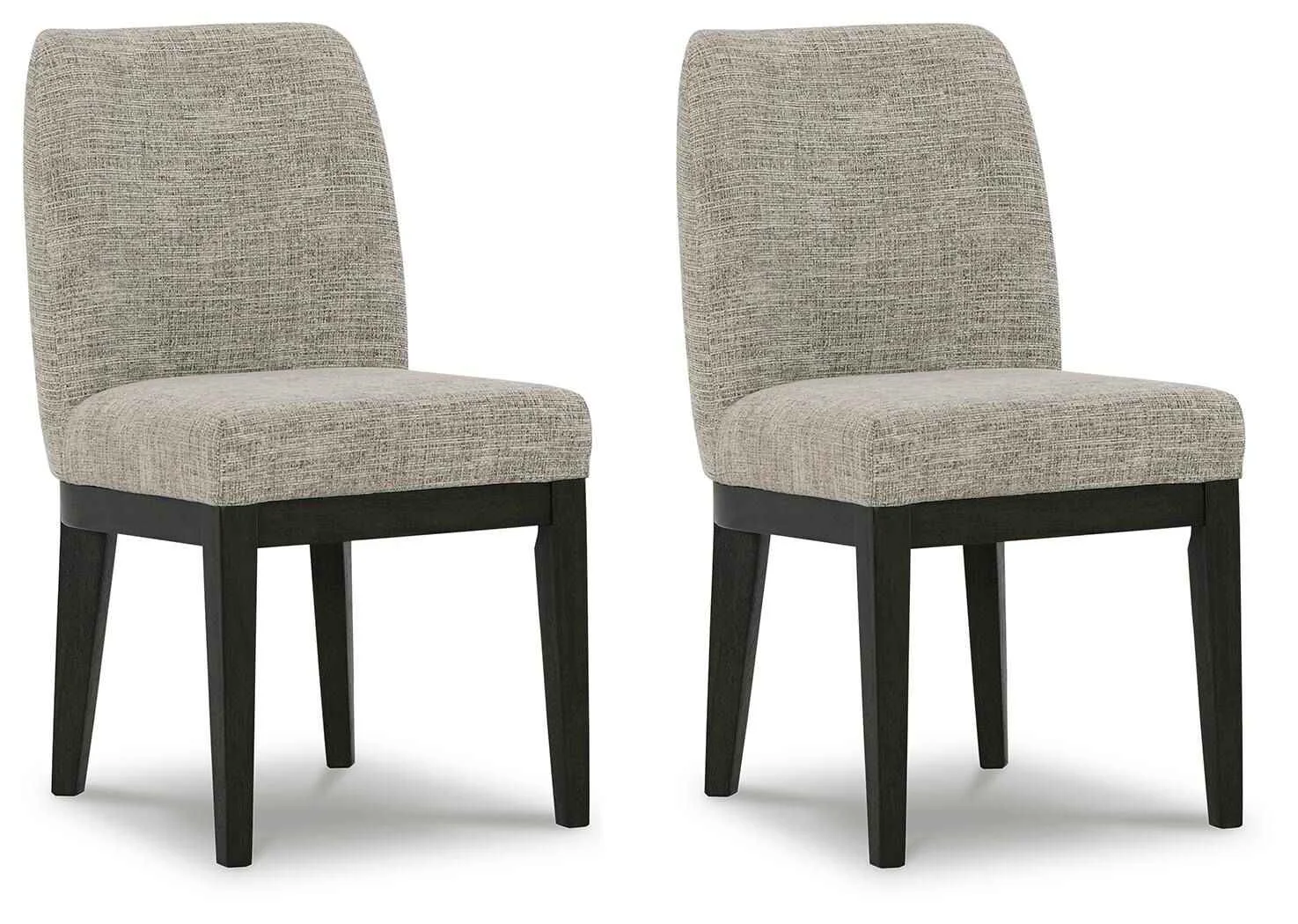 Unique Burkhaus - Dining UPH Side Chair Set of 2 - Beige Dark Brown Elite