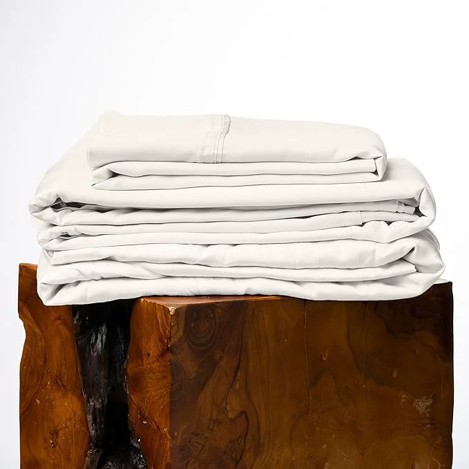 Artisan Olive Crate Tencel Lyocell Eucalyptus Twin XL Sheets - Extra Long Sheet Set - Cooling Tencel Sheets for Hot Sleepers with 16 Inch Deep Pocket Fit - Ivory 3-Piece Set Excellent